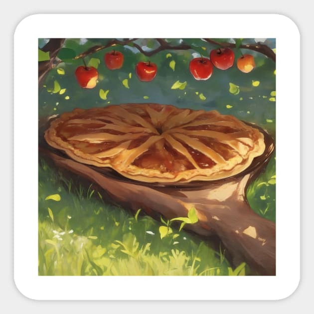 Apple Pie Vintage Slice Picture Art Beautiful Sweet Sticker by Flowering Away